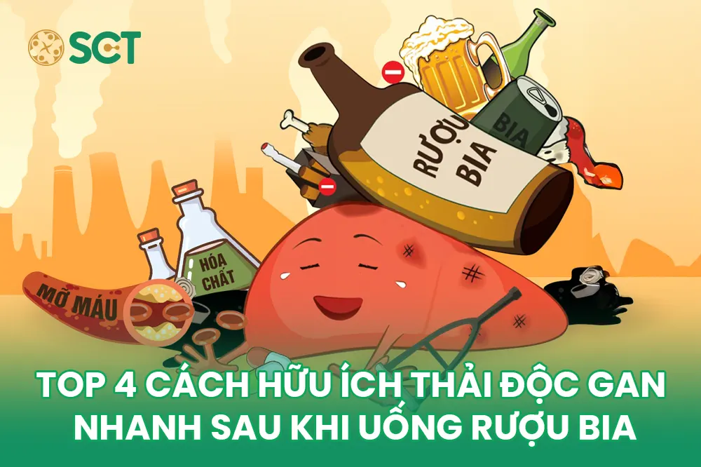thải độc gan sau khi uống rượu bia